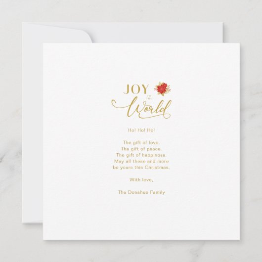 シックなポインセティアスコラージュ8枚の写真ファミリークリスマス (裏面)