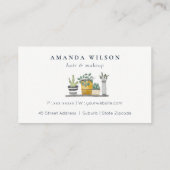 シックなポッテッドハウスプラントボタニカルロイヤリティカード 名刺 (裏面)