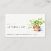 シックなポッテッドハーブパセリーコリアンダーアポイントメント 名刺 (正面)