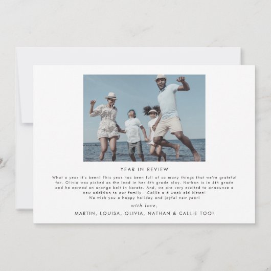 シックなマイオウィクリスマス新猫写真家 シーズンカード (裏面)