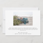 シックなマイ初めてのクリスマス10ベビーフォトコラージュ シーズンカード (裏面)