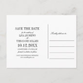 シックなマグノリアの花 |青淡い色の色 |日付の保存 案内ポストカード (裏面)