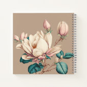 シックなマグノリアフローラマッサージブック ノートブック (裏面)