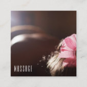 シックなマッサージのセラピーの名刺 スクエア名刺 (正面)