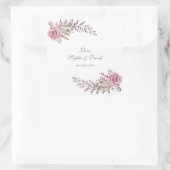 シックなマルサラマルーンフローラウォーター結婚カラー スクエアシール (バッグ)