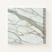 シックなマーブルパーソナライズされたテクスチャ名/誕生日 ノートブック (裏面)