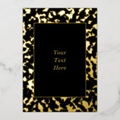 シックなマーリーゴールドフォイル空白の招待状カード 箔招待状 (正面)