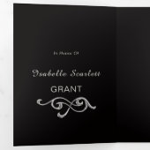 シックなミクリンスマスカレードパーティの招待状 三つ折り招待状 (内部最初)