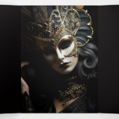 シックなミクリンスマスカレードパーティの招待状 三つ折り招待状 (内部中)