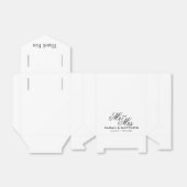 シックなミスター&ミセス・ブラックのネクタイが結婚披露宴を開く フェイバーボックス (折り畳みなし)