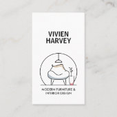 シックなミニマムホームステージング家具&デコール 名刺 (正面)