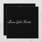 シックなミニマリストが日付を保存 セーブザデート (正面/裏面)