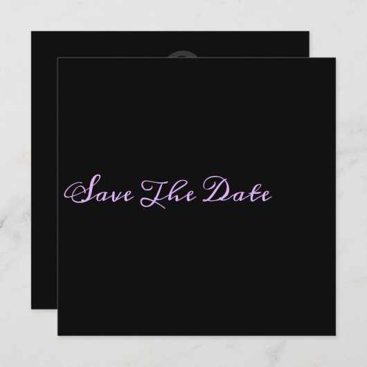 シックなミニマリストが日付を保存 セーブザデート (正面/裏面)