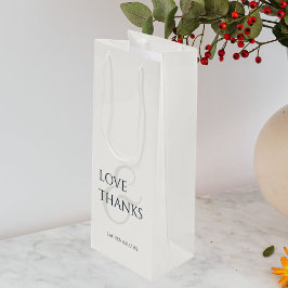シックなミニマリストの愛感謝してい& ワインギフトバッグ