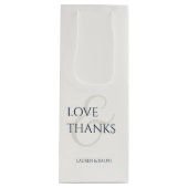 シックなミニマリストの愛感謝してい& ワインギフトバッグ (正面)