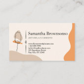 シックなミニマリストの清掃作業ハンディモップ清掃 名刺 (裏面)