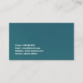 シックなミニマリストガソリンブルーのマット名刺 名刺 (裏面)