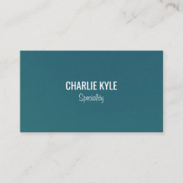 シックなミニマリストガソリンブルーのマット名刺 名刺