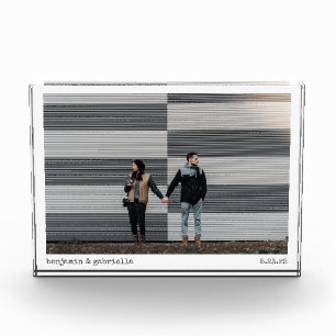 シックなミニマリストタイプライターのタイポグラフィ結婚ズ フォトブロック