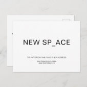 シックなミニマリストニューホームムービング 案内ポストカード (正面/裏面)