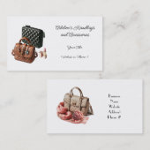 シックなミニマリストハンドバッグアクセサリービジネスカード 名刺 (正面/裏面)