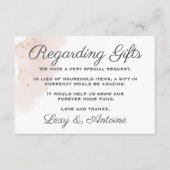 シックなミニマリストマイヴ金ゴールドウェディングギフトエンクロージャー エンクロージャーカード (正面)