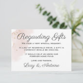 シックなミニマリストマイヴ金ゴールドウェディングギフトエンクロージャー エンクロージャーカード (スタンド正面)