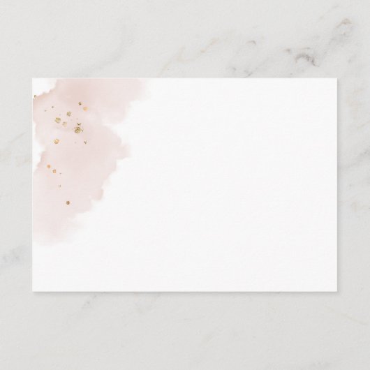 シックなミニマリストマイヴ金ゴールドウェディングギフトエンクロージャー エンクロージャーカード (裏面)