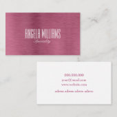 シックなミニマリストメタリックバラ金ゴールドとホワイト 名刺 (正面/裏面)