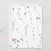 シックなミニマリストワイルドフラワーアーチベイビーシャワー 招待状 (裏面)