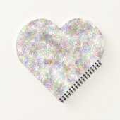 シックなミニマリスト:ブラック&ホワイトフローラ ノートブック (裏面)