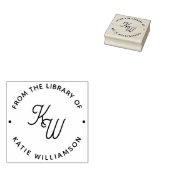 シックなミニマルイニシャルラウンドタイポグラフィライブラリ ラバースタンプ (押印)