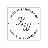 シックなミニマルイニシャルラウンドタイポグラフィライブラリ ラバースタンプ (インプリント)