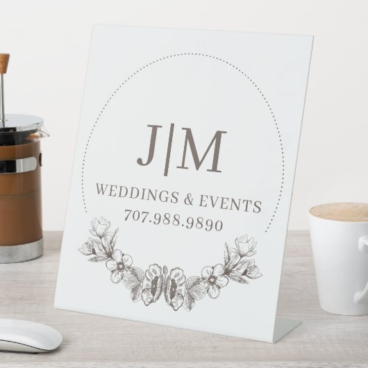 シックなミニマルイベントウェディングプランナープロモーション 台座サイン (インサイチュ)