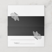シックなミニマルタイポグラフィバタフライ結婚ズ プレイスカード (外部開封)