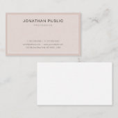 シックなミニマルデザインモダンエリートプレーントレンディー 名刺 (正面/裏面)