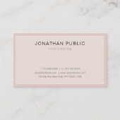 シックなミニマルデザインモダンエリートプレーントレンディー 名刺 (正面)