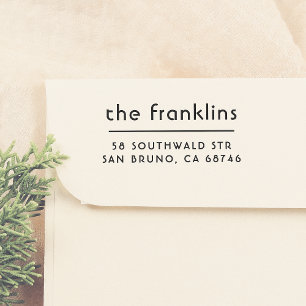 シックなミニマルパーソナライズされたリスト ラバースタンプ