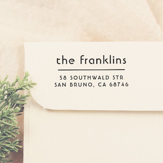 シックなミニマルパーソナライズされたリスト ラバースタンプ