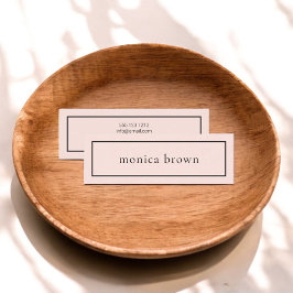 シックなミニマルプロフェッショナル | 赤面ピンク スキニー名刺