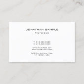 シックなミニマルモダンリストスムーズプロフェッショナルプレーン 名刺 (裏面)