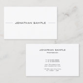 シックなミニマルモダンリストスムーズプロフェッショナルプレーン 名刺 (正面/裏面)