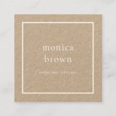 シックなミニマルモダンリスト | クラフト スクエア名刺 (正面)