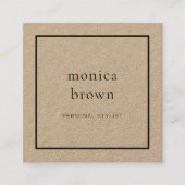 シックなミニマルモダンリスト | kraft, クラフト スクエア名刺 (正面)