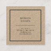 シックなミニマルモダンリスト | kraft, クラフト スクエア名刺 (裏面)