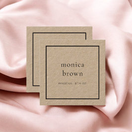 シックなミニマルモダンリスト | kraft, クラフト スクエア名刺