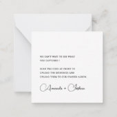 シックなミニマル共有ザ・ラブQRコードテーブルカード ノートカード (裏面)