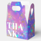 シックなミニマル金ゴールドオパールはっきりしたサンキュー結婚ズ フェイバーボックス (オープン)