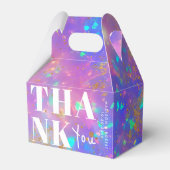 シックなミニマル金ゴールドオパールはっきりしたサンキュー結婚ズ フェイバーボックス (正面サイド)