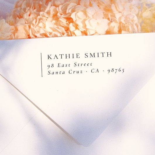 シックなミニマル離れリストアライン差出人住所 セルフインキングスタンプ